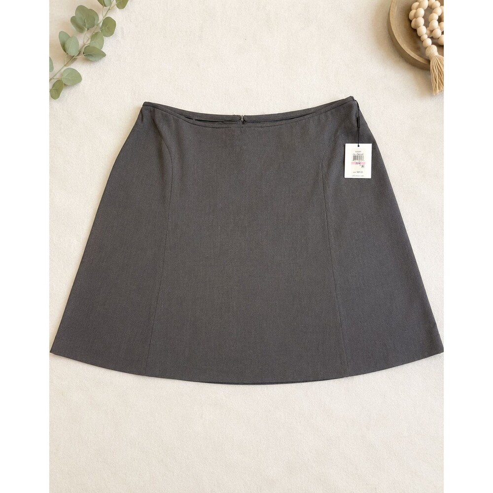 Calvin Klein Women's 22W Charcoal Gray A-Line Skirt NWT Career Plus Size